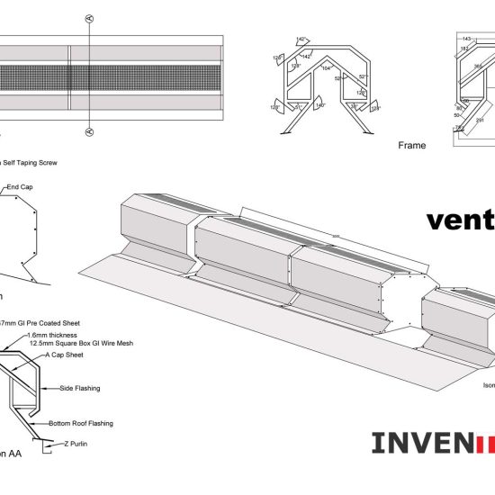 Inventask ventridge ridge ventilation